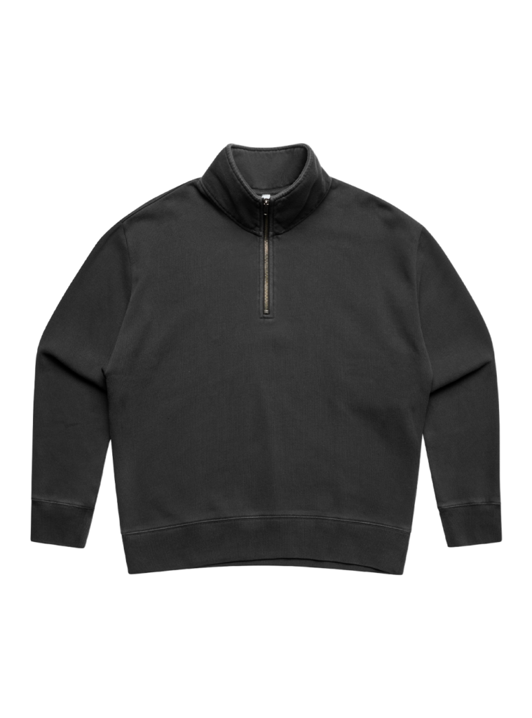 AS Colour 4167 WOS Relax Faded Half Zip – oversized half-zip sweatshirt med faded finish