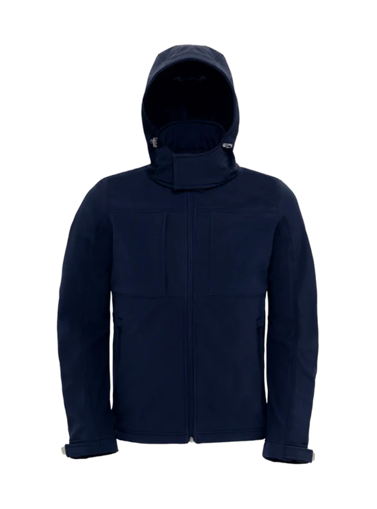 B&C Hooded Softshell Men – teknisk softshell-jakke med hætte til firmatøj