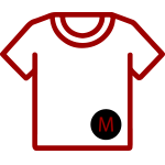 Størrelses klistermærker