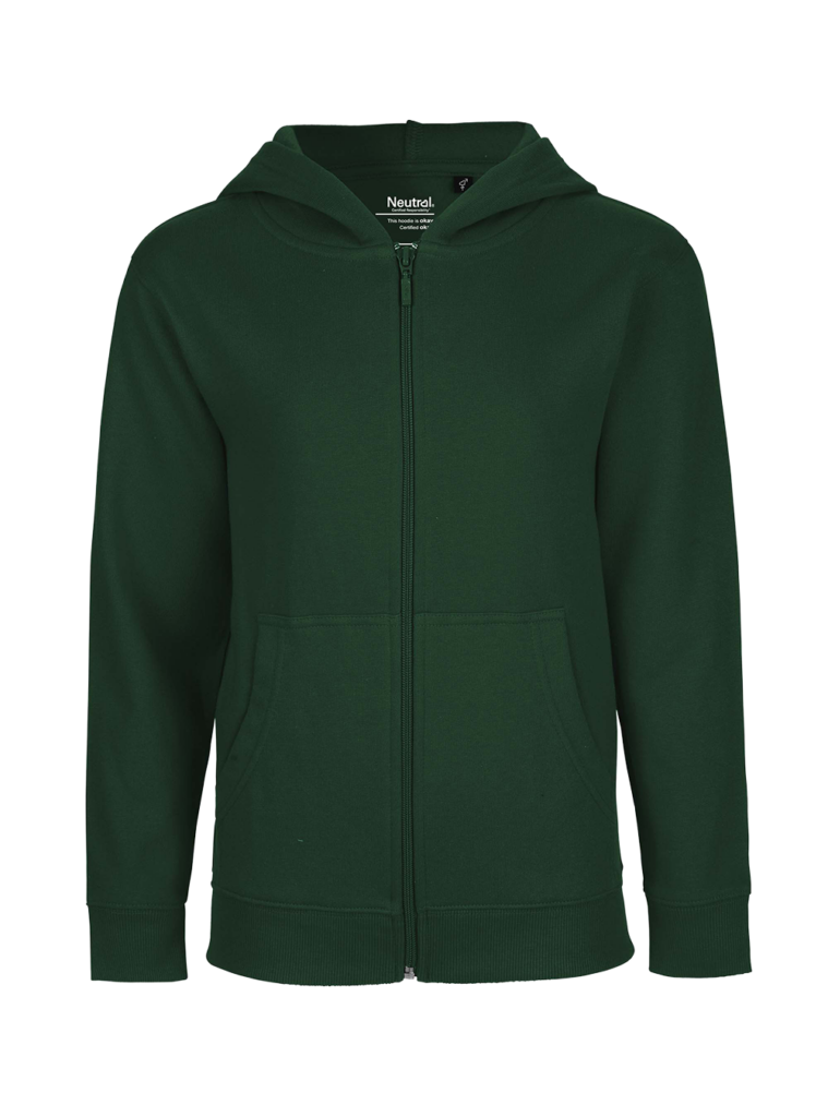 Neutral O13301 Kids Zip Hoodie – bæredygtig børne hoodie med lynlås i økologisk bomuld